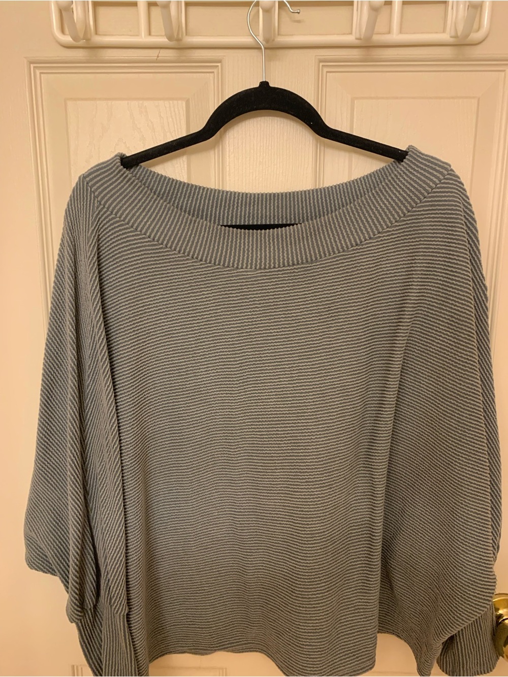 Target Light Gray Ribbed Off-the-Shoulder Sweater
